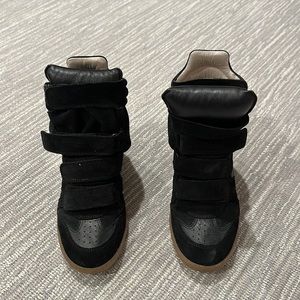 Isabel Marant Bekett Suede Wedge Sneakers